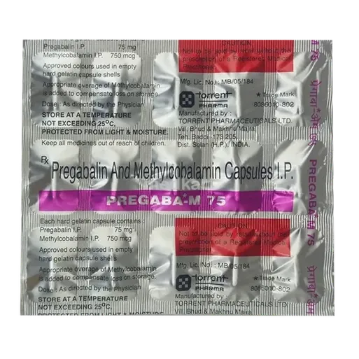 pregaba m 75mg capsule 15's